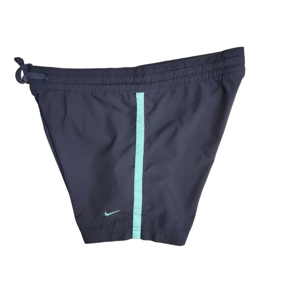 Nike Athletic Shorts Womens Size Medium Navy Blue Drawstring Waist Side Pockets - Picture 2 of 10